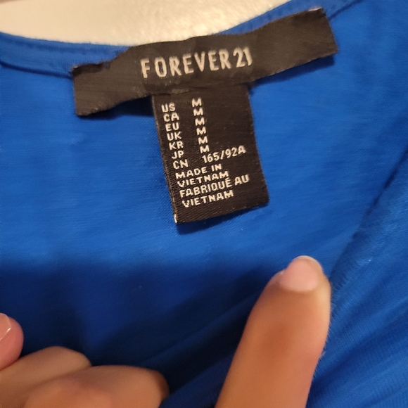 Forever 21 Blue Crop Top - Picture 3 of 3
